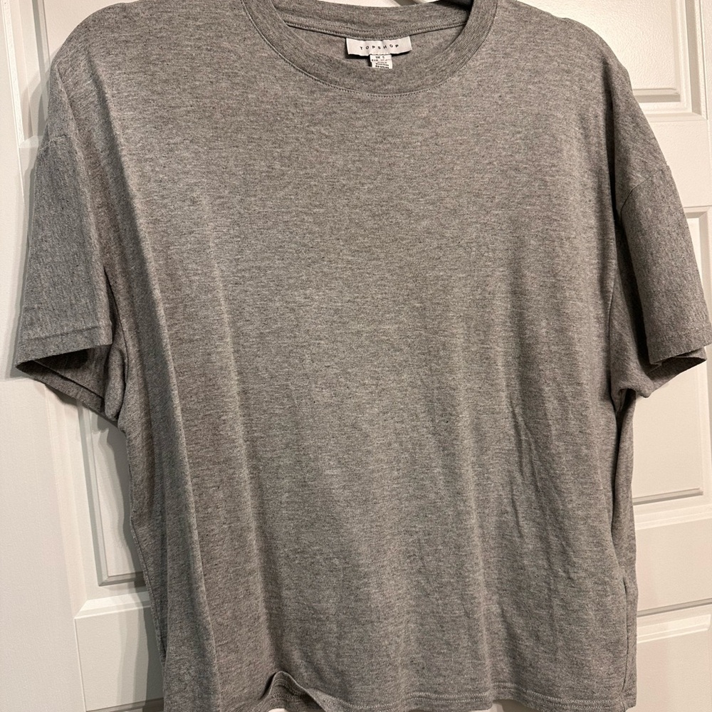 Topshop Heather Gray Short Sleeve Tee